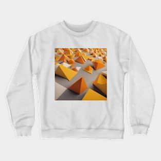 Ethereal Elegance: Gilded 3D Geometry Crewneck Sweatshirt
